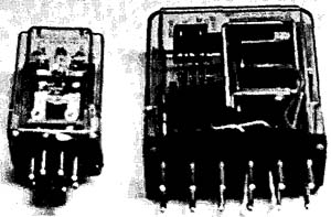 Examples of relays with indicator lamps and plug-in sockets that make them easy to troubleshoot and replace. (Omron Electronics.). 