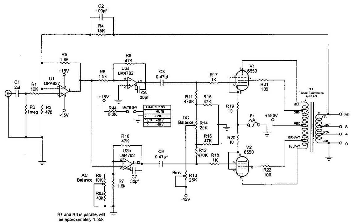 A Hybrid (Tube/Solid-State) High-Fidelity Power Amplifier national amp schematic 